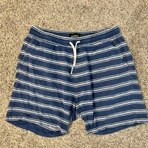 Bonobos Men's Navy and White Striped Shorts